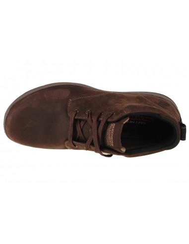 Skechers Harper Melden Δερμάτινα Καφέ Ανδρικά Μποτάκια 64857-CHOC