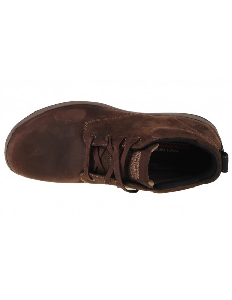 Skechers Harper Melden Δερμάτινα Καφέ Ανδρικά Μποτάκια 64857-CHOC