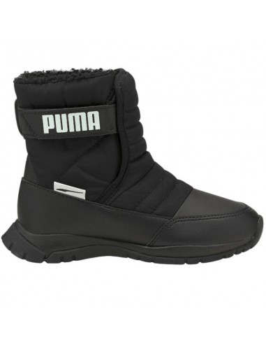 Puma Nieve Winter Παιδικές Μπότες Χιονιού με Σκρατς Μαύρες 380745-03