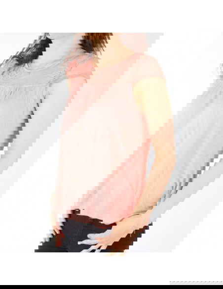 Wrangler Capsleeve Tee Coral Peach W W7337FDJX