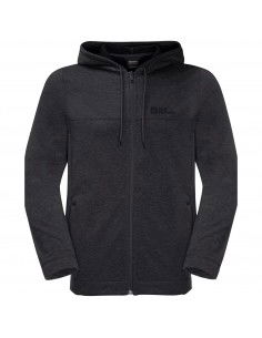 Jack Wolfskin Ανδρικό Φούτερ με Κουκούλα Μαύρο 1710701-6000