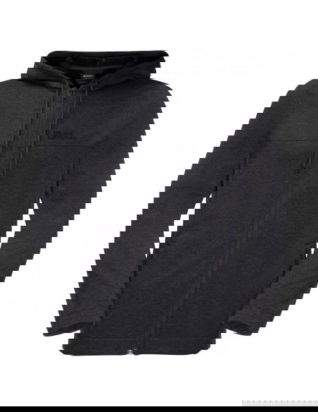 Jack Wolfskin Ανδρικό Φούτερ με Κουκούλα Μαύρο 1710701-6000