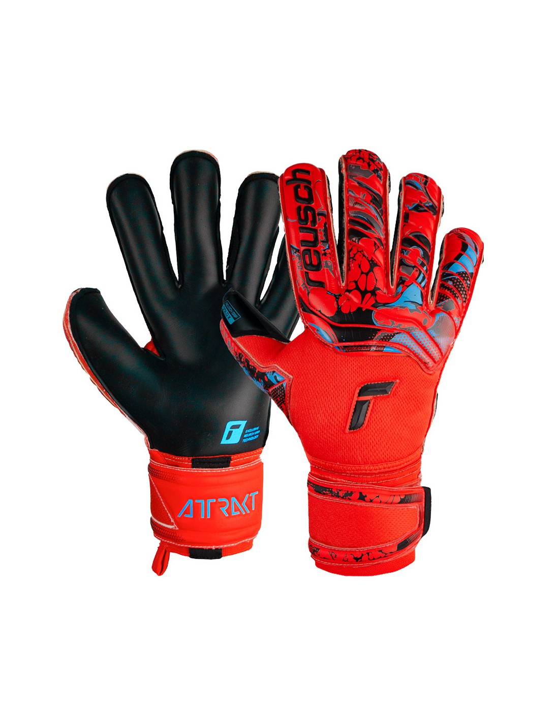 Reusch Attrakt Χρυσό X Evolution Cut Finger Support 5370950-3333 Γάντια Τερματοφύλακα Ενηλίκων Κόκκινα