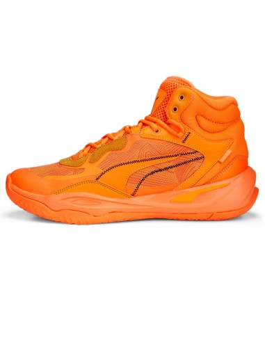Puma Playmaker Pro 378327-01 Ψηλά Μπασκετικά Παπούτσια Πορτοκαλί Αθλήματα > Μπάσκετ > Παπούτσια