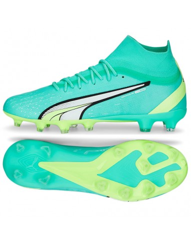 Puma Ultra Pro FG/AG 107240-03 Ψηλά Ποδοσφαιρικά Παπούτσια με Τάπες Τιρκουάζ
