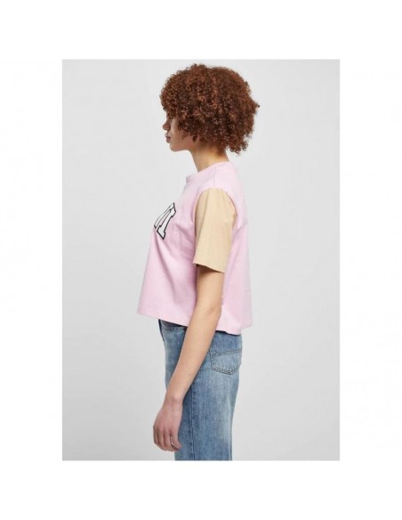 Karl Kani Serif Γυναικείο Crop T-shirt Μπεζ KW231-033-1