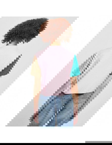 Karl Kani Serif Γυναικείο Crop T-shirt Μπεζ KW231-033-1