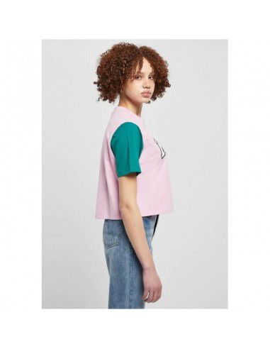 Karl Kani Serif Γυναικείο Crop T-shirt Μπεζ KW231-033-1