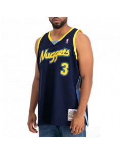 Mitchell Ness NBA Swingman Denver Nuggets Allen Iverson Tshirt SMJY4205DNU06AIVASBL 2