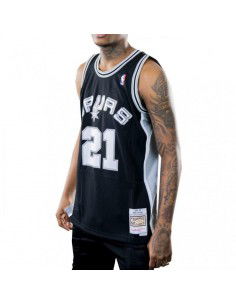 Mitchell Ness NBA Swingman San Antonio Spurs Tim Duncan TShirt SMJYGS18208SASBLCK98TDU