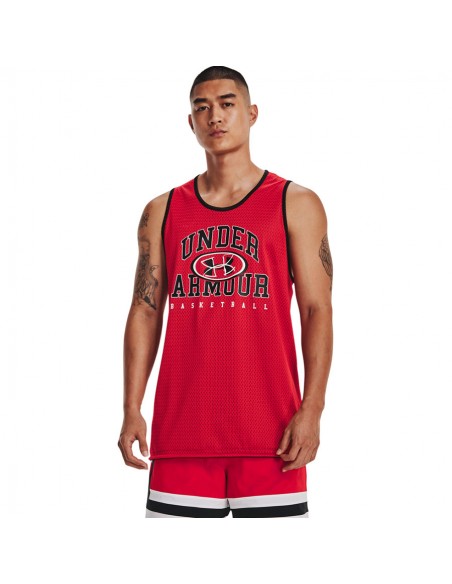 Under Armour Baseline Reversible Ανδρική Μπλούζα Αμάνικη Κόκκινη 1377310-600