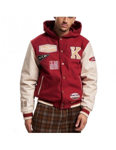 Karl Kani Retro Patch Hooded Block College Jacket M 6075237