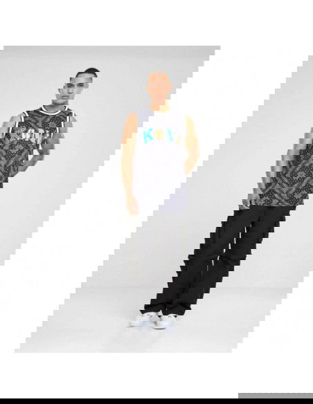 Karl Kani Woven Signature Ανδρική Αθλητική Μπλούζα Αμάνικη Πολύχρωμη 6031440