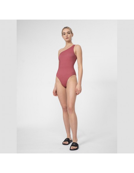 4F Ολόσωμο Μαγιό με Έναν Ώμο Ροζ 4FSS23USWSF027-53S