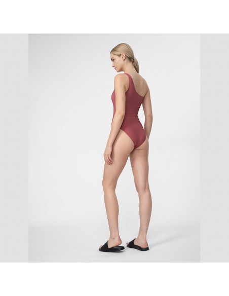 4F Ολόσωμο Μαγιό με Έναν Ώμο Ροζ 4FSS23USWSF027-53S