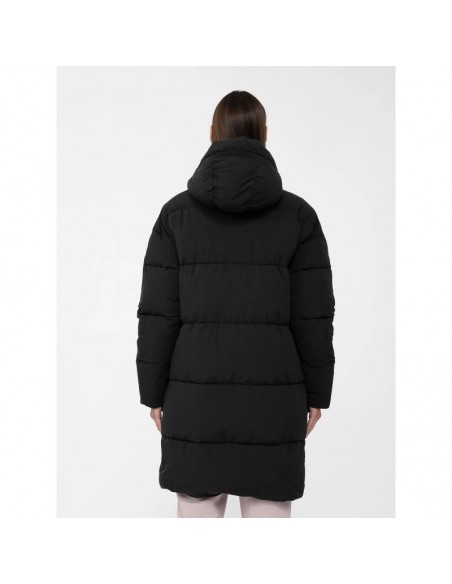 4F Μακρύ Γυναικείο Puffer Μπουφάν για Χειμώνα Μαύρο 4FAW23TDJAF236-20S
