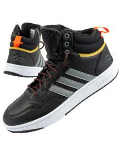 Adidas Hoops 3.0 Ανδρικά Μποτάκια Core Black / Iron Metallic / Pulse Olive HR1440