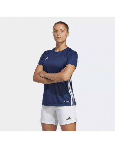 Adidas Γυναικεία Αθλητική Μπλούζα Κοντομάνικη Navy Μπλε H44531