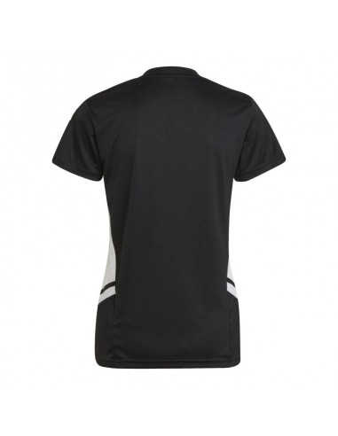 Adidas Condivo 22 Γυναικείο Αθλητικό T-shirt Fast Drying με V Λαιμόκοψη Μαύρο H21258