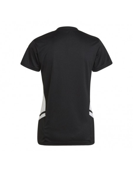 Adidas Condivo 22 Γυναικείο Αθλητικό T-shirt Fast Drying με V Λαιμόκοψη Μαύρο H21258