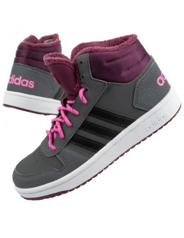 Adidas Αθλητικά Παιδικά Παπούτσια Μπάσκετ Hoops 2 GZ7796 Grey Five / Core Black / Screaming Pink