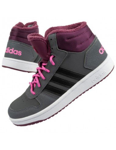 Adidas Αθλητικά Παιδικά Παπούτσια Μπάσκετ Hoops 2 GZ7796 Grey Five / Core Black / Screaming Pink