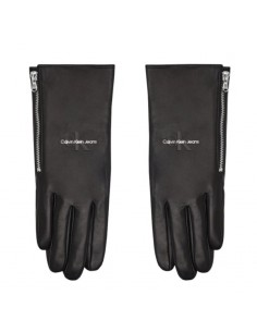 Calvin Klein Μαύρα Γυναικεία Δερμάτινα Γάντια K60K610153-BDS