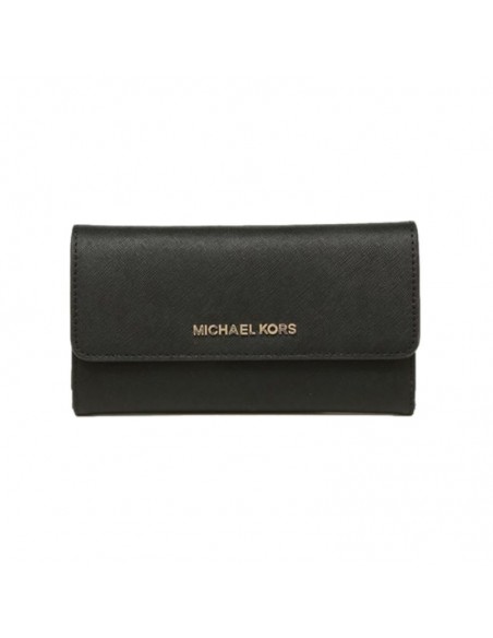 Michael Kors Jet Set Γυναικείο Πορτοφόλι Μαύρο 35S8GTVF7L