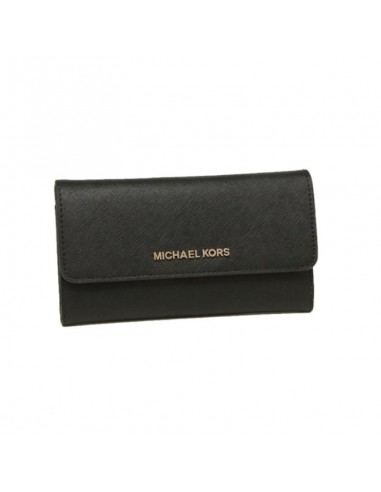 Michael Kors Jet Set Γυναικείο Πορτοφόλι Μαύρο 35S8GTVF7L