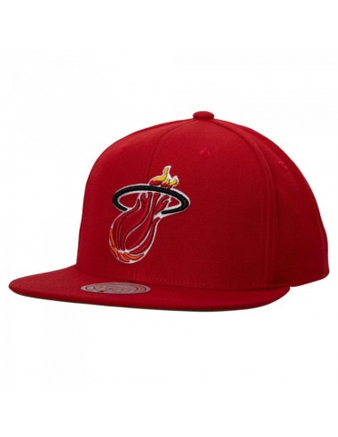 Mitchell Ness NBA Miami Heat Team Ground 20 Snapback Hwc Heat Cap HHSS3258MHEYYPPPRED1