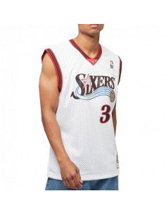 Mitchell Ness NBA Swingman Home Jersey 76ERS 00 Allen Iverson M SMJYGS18200P76WHIT00AIV