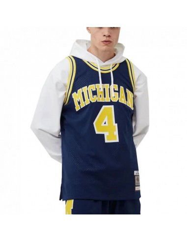 Mitchell Ness NCAA Swingman Road Jersey Michigan1991 Chris Webber SMJY4437UMI91CWEASBL
