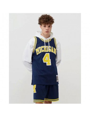 Mitchell Ness NCAA Swingman Road Jersey Michigan1991 Chris Webber SMJY4437UMI91CWEASBL