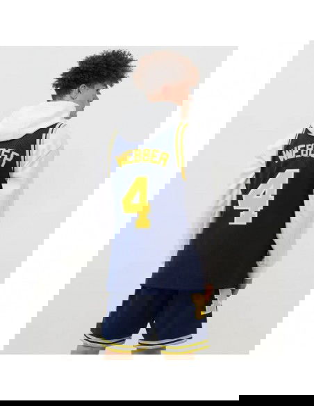 Mitchell Ness NCAA Swingman Road Jersey Michigan1991 Chris Webber SMJY4437UMI91CWEASBL