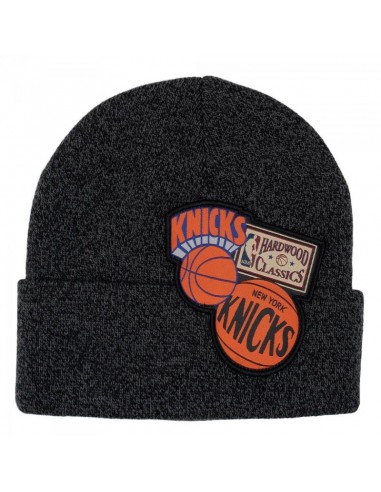 Mitchell Ness New York Knicks NBA XL Logo Patch Knit Hwc Knicks Cap HCFK4341NYKYYPPPBLCK