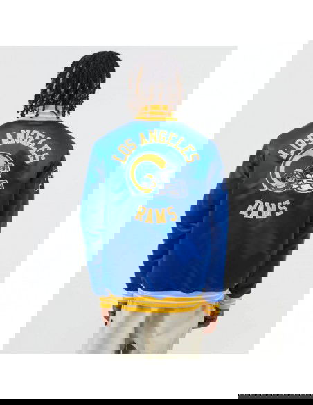 Mitchell & Ness Ανδρικό Χειμωνιάτικο Μπουφάν Bomber OJBF3413-LARYYPPPROYA