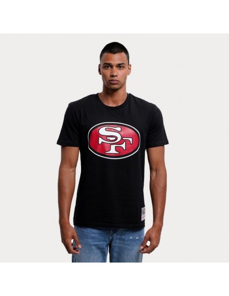 Mitchell & Ness Ανδρικό T-shirt Κοντομάνικο Μαύρο BMTRINTL1053-SF4BLCK