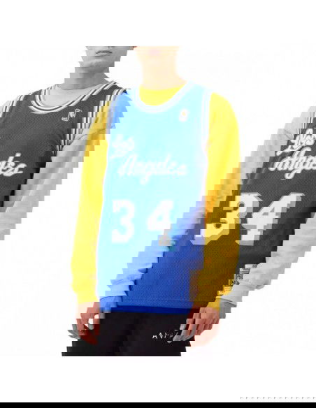Mitchell Ness NBA Swingman Los Angeles Lakers Shaquille O'Neal M Tshirt SMJYAC18013LALROYA96SON