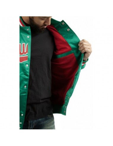 Mitchell & Ness Ανδρικό Μπουφάν Πράσινο. STJKMG18013-MBUDKGN