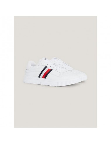 Tommy Hilfiger Supercup Lealther M STRIPES shoes FM0FM04824YBS Ανδρικά > Παπούτσια > Παπούτσια Μόδας > Casual