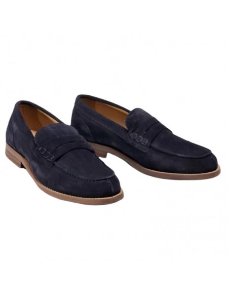 Tommy Hilfiger Suede Ανδρικά Loafers σε Μπλε Χρώμα FM0FM02867-DW5