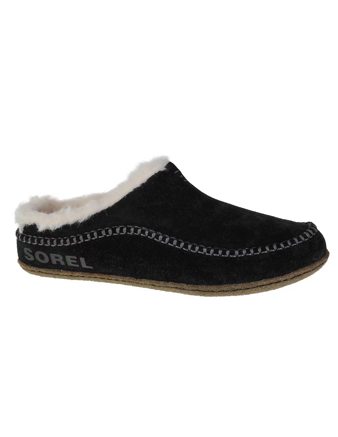 Sorel Lanner Ridge Δερμάτινες Χειμερινές Ανδρικές Παντόφλες Μαύρες 1923641010