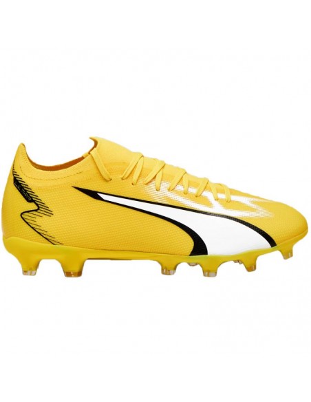 Puma Ultra Match FG/AG 107347-04 Χαμηλά Ποδοσφαιρικά Παπούτσια με Τάπες Κίτρινα