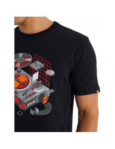 Ellesse SHP15894 Ανδρικό T-shirt Μαύρο με Στάμπα