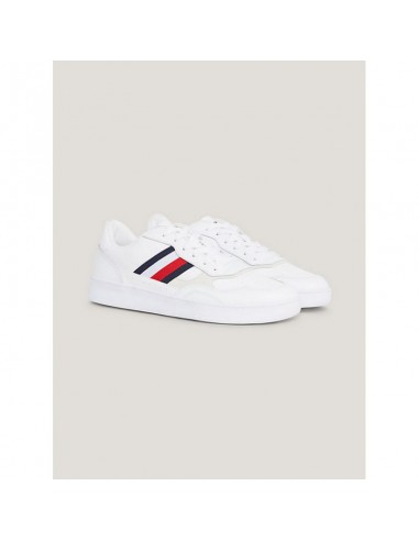 Tommy Hilfiger Court Cupsole Retro Ανδρικά Sneakers Λευκά FM0FM04828-YBS