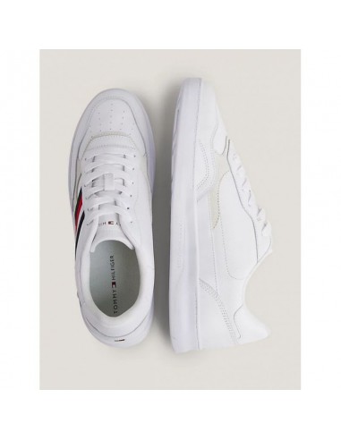 Tommy Hilfiger Court Cupsole Retro Ανδρικά Sneakers Λευκά FM0FM04828-YBS