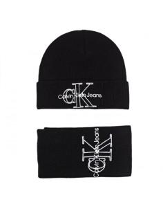 Calvin Klein Unisex Σετ με Σκούφο Πλεκτό σε Μαύρο χρώμα K60K608858