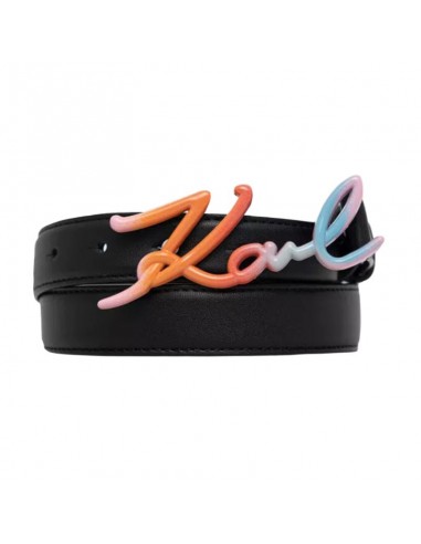 Karl Lagerfeld Signature Rainbow 225W3157 Δερμάτινη Γυναικεία Ζώνη Μαύρη