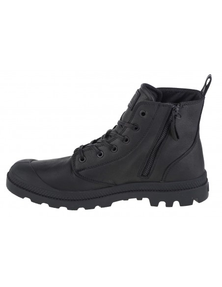 Palladium Pampa Δερμάτινα Μαύρα Ανδρικά Αρβυλάκια με Φερμουάρ 76888-008-M