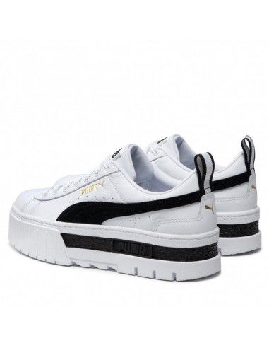 Puma Mayze Γυναικεία Flatforms Sneakers Λευκά 381983-01